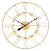 Horloge murale style vintage fer or pendule salon Stockholm 85 cm WOMO-DESIGN