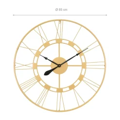 Horloge murale style vintage fer or pendule salon Stockholm 85 cm WOMO-DESIGN