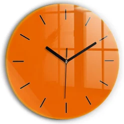 Horloge murale Wallfluent fi30 cm Aiguilles noires Orange 1 pcs