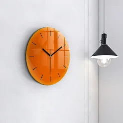 Horloge murale Wallfluent fi30 cm Aiguilles noires Orange 1 pcs