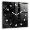 Horloge murale Wallfluent 30x30 cm Avec chiffres Aiguilles blanches Marbre noir 1 pcs