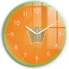 Horloge murale Wallfluent fi60 cm Aiguilles blanches Papaye 1 pcs