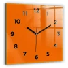 Horloge murale Wallfluent 30x30 cm Avec chiffres Aiguilles noires Orange 1 pcs