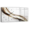Horloge murale Wallfluent 60x30 cm Aiguilles noires Lignes abstraites 1 pcs
