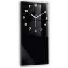 Horloge murale Wallfluent 30x60 cm Avec chiffres Aiguilles blanches Couleur noire 1 pcs