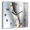 Horloge murale Wallfluent 30x30 cm Avec chiffres Aiguilles noires Abstraction métallique 1 pcs
