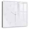 Horloge murale Wallfluent 30x30 cm Avec chiffres Aiguilles blanches Blanc 1 pcs