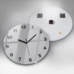 Horloge murale Wallfluent fi60 cm Avec chiffres Aiguilles noires Gris clair 1 pcs