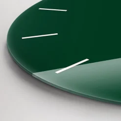 Horloge murale Wallfluent fi30 cm Aiguilles blanches Vert bouteille 1 pcs