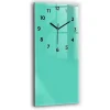 Horloge murale Wallfluent 30x60 cm Avec chiffres Aiguilles noires Turquoise 1 pcs