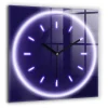 Horloge murale Wallfluent 60x60 cm Aiguilles noires Traits néon 1 pcs