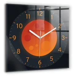 Horloge murale Wallfluent 60x60 cm Aiguilles blanches Lune pleine 1 pcs