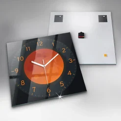 Horloge murale Wallfluent 60x60 cm Aiguilles blanches Lune pleine 1 pcs