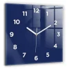 Horloge murale Wallfluent 60x60 cm Avec chiffres Aiguilles blanches Bleu marine 1 pcs