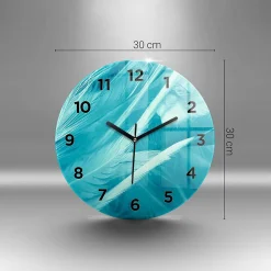 Horloge murale Wallfluent fi30 cm Avec chiffres Aiguilles noires Art moderne beige 1 pcs