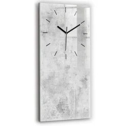 Horloge murale Wallfluent 30x60 cm Aiguilles noires Mur en béton 1 pcs