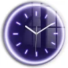 Horloge murale Wallfluent fi60 cm Aiguilles blanches Traits néon 1 pcs