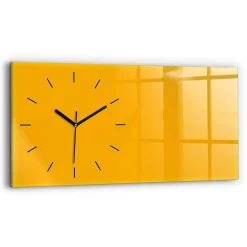 Horloge murale Wallfluent 60x30 cm Aiguilles noires Jaune doré 1 pcs