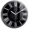 Horloge murale Wallfluent fi60 cm Aiguilles blanches Chiffres romains noirs 1 pcs