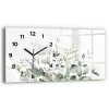 Horloge murale Wallfluent 60x30 cm Avec chiffres Aiguilles noires Feuillage 1 pcs