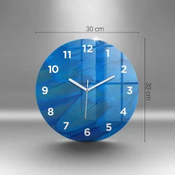 Horloge murale Wallfluent fi30 cm Avec chiffres Aiguilles blanches Vert bouteille 1 pcs