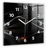 Horloge murale Wallfluent 60x60 cm Avec chiffres Aiguilles blanches Abstraction 1 pcs