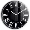 Horloge murale Wallfluent fi30 cm Aiguilles blanches Chiffres romains noirs 1 pcs