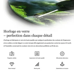Horloge murale Wallfluent fi30 cm Aiguilles blanches Chiffres romains noirs 1 pcs