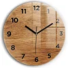 Horloge murale Wallfluent fi60 cm Avec chiffres Aiguilles noires Bois clair 1 pcs