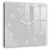 Horloge murale Wallfluent 30x30 cm Avec chiffres Aiguilles blanches Gris clair 1 pcs