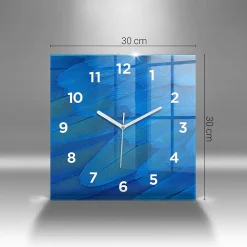 Horloge murale Wallfluent 30x30 cm Avec chiffres Aiguilles blanches Gris clair 1 pcs
