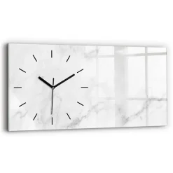 Horloge murale Wallfluent 60x30 cm Aiguilles noires Marbre 1 pcs