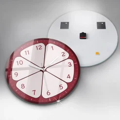 Horloge murale Wallfluent fi60 cm Aiguilles blanches Fruit coupé 1 pcs