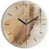 Horloge murale Wallfluent fi60 cm Aiguilles noires Art moderne beige 1 pcs