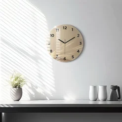 Horloge murale Wallfluent fi30 cm Avec chiffres Aiguilles noires Lumière abstraite 1 pcs