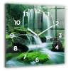 Horloge murale Wallfluent 60x60 cm Avec chiffres Aiguilles blanches Cascade parmi la mousse 1 pcs