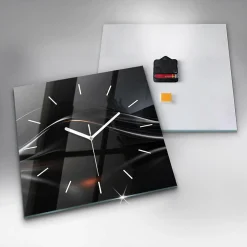 Horloge murale Wallfluent 30x30 cm Aiguilles blanches Abstraction 1 pcs
