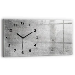 Horloge murale Wallfluent 60x30 cm Avec chiffres Aiguilles noires Mur brut 1 pcs