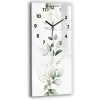 Horloge murale Wallfluent 30x60 cm Avec chiffres Aiguilles noires Abstraction feuillage 1 pcs