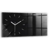 Horloge murale Wallfluent 60x30 cm Aiguilles blanches Motif mur sombre 1 pcs