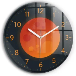 Horloge murale Wallfluent fi60 cm Aiguilles blanches Lune pleine 1 pcs