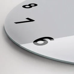 Horloge murale Wallfluent fi30 cm Avec chiffres Aiguilles noires Gris clair 1 pcs