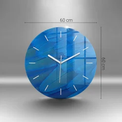 Horloge murale Wallfluent fi60 cm Aiguilles blanches Constellations et zodiaque 1 pcs