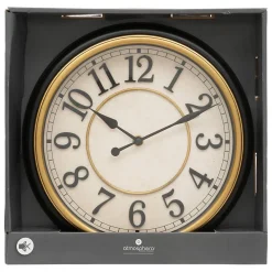 Horloge Nell - verre - noir - D29 -2 cm - Atmosphera