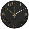 Horloge relief Doris noir D30cm - Atmosphera