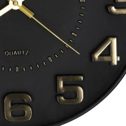 Horloge relief Doris noir D30cm - Atmosphera