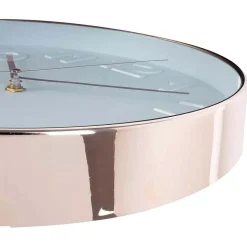 Horloge ronde cuivrée et blanche 30.5 cm