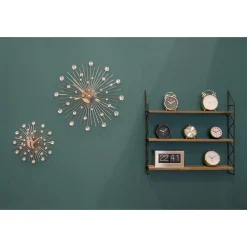 Horloge ronde en métal Sunburst 50 cm