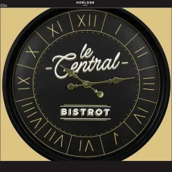 Horloge ronde en plastique Bistrot 50 cm