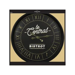 Horloge ronde en plastique Bistrot 50 cm